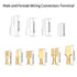 600 Pcs 2.8mm 4.8mm 6.3mm Male and Female Wire Spade Connectors and Insulating Sleeve Kit, Car Audio Speaker Bullet Connectors Terminals Wire Crimps for Car Speaker Electrical Wiring