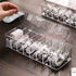 Plastic Cable Management Box, White Cable Management Box with 10 Wire Ties, Clear Power Cord Organizer