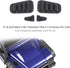 Set -4 1/10 RC Car Intake Grille & Engine Cover Hinge, Plastic Intake Grilles Engine Cover Hinges with Stickers