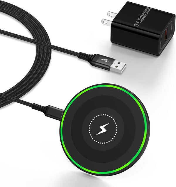 Fast Wireless Charger Pad for Samsung S24 Ultra, 15W Wireless Android Phone Charger Station for Galaxy S24 Plus, S23FE,
