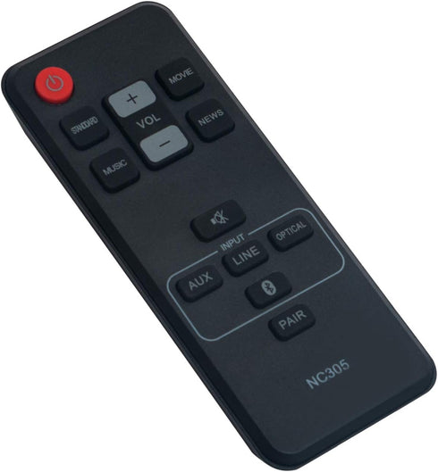 NC305 NC305UH Replacement Remote Control for Sanyo Soundbar FWSB405F, FWSB405FA, FWSB405FS, FWSB405FP