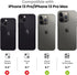 Tensea Camera Lens Protector for iPhone 13 Pro/Pro Max, 9H Tempered Glass Cover with Metal Individual Ring