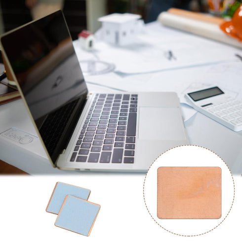 MECCANIXITY Heatsink Copper Sheet Shim, 0.3mm Thickness, 15 x 15mm Pad with Thermal Conductive Adhesive Tape