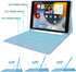 Kenke for iPad 6/5th Generation Case with Keyboard, 9.7 Inch 2018/2017 iPad Air 2/1, Detachable Wireless Keyboard, Blue
