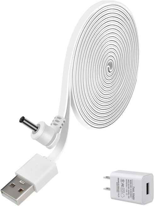 Power Charge Cable for Stick Up Cam Battery and Spotlight Cam Battery, 10ft Charge Cord with Wall Charger, 1 Pack