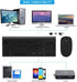 Wireless Keyboard and Mouse Combo - Full Size Type C Keyboard with USB C & USB A Receiver