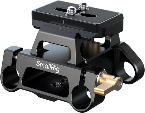 SMALLRIG Universal Mount Plate Kit with Dual 15mm Rod Clamp for Cameras, Built-in