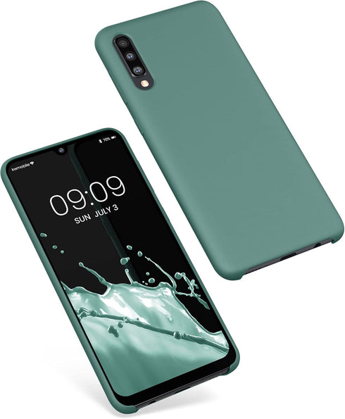 kwmobile Samsung Galaxy A50 Case, TPU Silicone Phone Cover with Soft Finish in Arctic Night