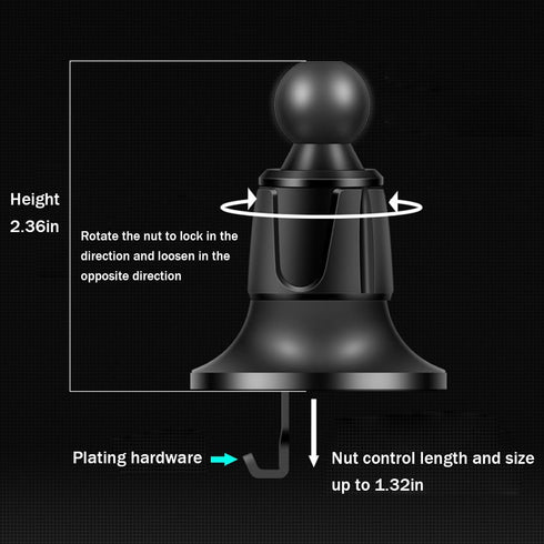 Phone Mount for Car, Cell Phone Holder for Auto Vent, Hands-Free Stand for Air Conditioner Outlet, Compatible with All