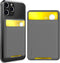 AHASTYLE Phone Card Holder Stick On, Slim Phone Wallet with Strong Adhesive Silicone Pouch for iPhone/Android (Deep