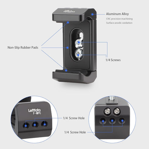 Leftfoto SSD T7 Holder, Universal Spring Loaded Mount Bracket for Samsung SanDisk SSD T5, Compatible with Width Range