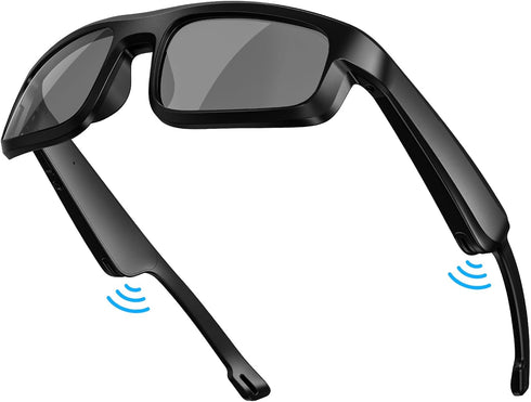 Smart Glasses, Polarized Bluetooth Sunglasses with Built-in Mic & Speakers, Voice Assistant, UV Protection