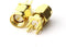 Maxmoral 5PCS SMA Male PCB Panel Edge Mount Plug, 4 Pins Stand Straight Connector, RF Coaxial Adapter