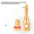 Taidda Banana Connector, Portable Lightweight Sturdy Durable 10 Pcs Gold Plated Speaker Banana Plug Wire Audio Connector Adapter