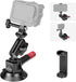 Neewer 3" Suction Cup Camera Mount Bracket with Ball Head, Quick Release Car Mount with Phone Holder