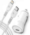 Galvanox Ultra-Fast iPhone Car Charger with Lightning to USB Type-C Cable, MFi Apple Certified