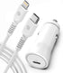 Galvanox Ultra-Fast iPhone Car Charger with Lightning to USB Type-C Cable, MFi Apple Certified