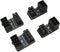 ZYAMY 4pcs PCIe 8 Pin 6 Pin U Turn 180 Degree Angle Connector Power Adapter Board for Desktop Graphics Card Black (Four