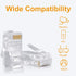 SHD RJ45 Connectors, 100Pcs Cat6, Cat5e, Cat5 Ethernet Cable Crimp Connectors, RJ45 Ends