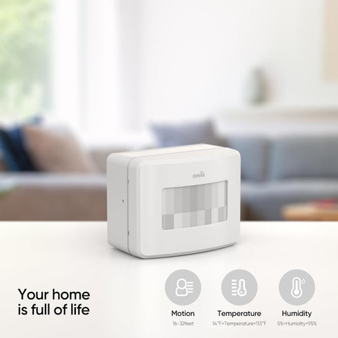 Smart Motion Sensor, Wireless Hygrometer, Thermometer, Works with Apple HomeKit, Smart Home Automation, PIR Motion