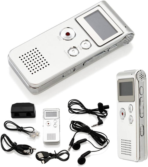 GEARONIC 8GB Digital Voice Recorder Rechargeable 650Hr Dictaphone Telephone Portable MP3 Player