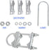 Double Antenna Mast Clamp V-Jaw Bracket, Heavy Duty Mast to Mast Mount Bracket Kit for Outdoor Antenna