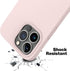 OTOFLY iPhone 13 Pro Case - Slim Liquid Silicone, Shockproof, Anti-Scratch Microfiber Lining, 6.1" (Chalk Pink)
