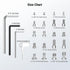 SmallRig 20Pcs Screws and Hex Key Storage Plate - Stainless Steel Screws with 4Pcs Hex Keys MD3184