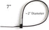 THE CIMPLE CO 7 inch Strong Grey Nylon Zip Ties, 100 Pack, Indoor and Outdoor Rated