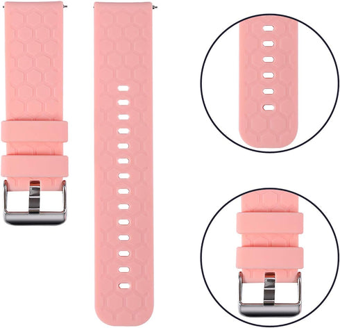 6-Pack Bands Compatible with Garmin Smart Watch Vivoactive 5 Band Stainless Steel Buckle Waterproof Soft Silicone Replacement Band for Garmin Vivoactive 5 Smartwatch