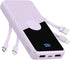 Portable Charger with Built-in Cables, High-Speed 10000mAh Power Bank, 5 Outputs, 3 Inputs for iPhone, Samsung