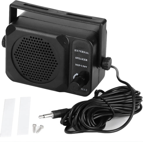 KIMISS Mini External Car Radio Speakers NSP-150V, 2-Way Radio CB HF VHF UHF Transceiver Speaker, Car Accessory