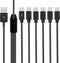 Poyiccot 6 in 1 USB C Splitter Cable, USB A to USB C Splitter, 1.5ft 3A Fast Charge for Android, Samsung, Tablet