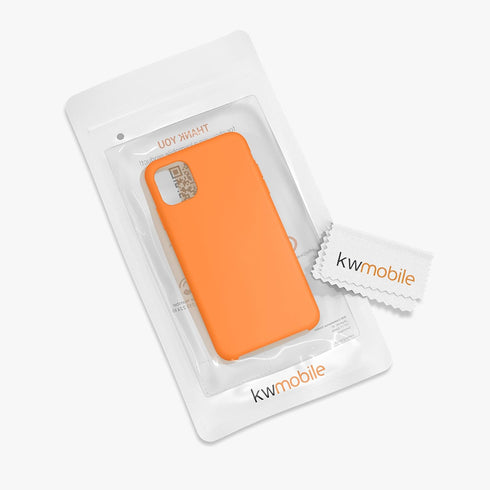 kwmobile iPhone 11 Case, TPU Silicone Phone Cover with Soft Finish in Fruity Orange
