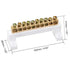 uxcell Terminal Block Connector Bar, 10 Positions Single Row Electric Barrier Bar, 2 Pcs