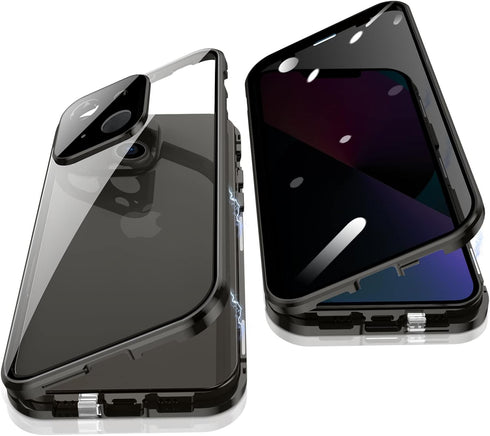 Jonwelsy Anti Peeping Case for iPhone 13 (6.1"), 360 Degree Front and Back Privacy Tempered Glass Cover