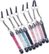 Hemobllo Mini Stylus Pen - 8 Pcs Crystal Capacitive Stylus for Universal Touch Screens, Portable with 3.5mm Jack