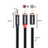 2 Pack 3.5mm to RCA Cable - Gold Plated Nylon Braided 1/8 Male to Male Stereo Aux Cord (6Ft/1.8m)