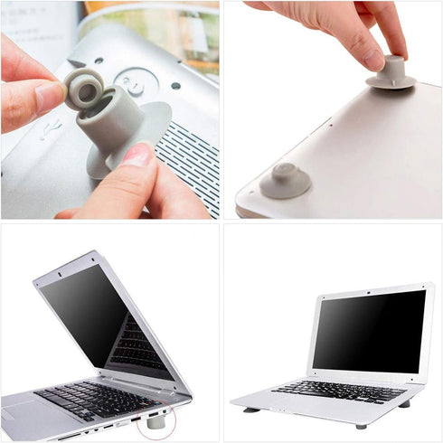 8 Pcs Small Notebook Laptop Cooling Pads, Skidproof Pad Cooler Stand (4pcs Large + 4pcs Small)