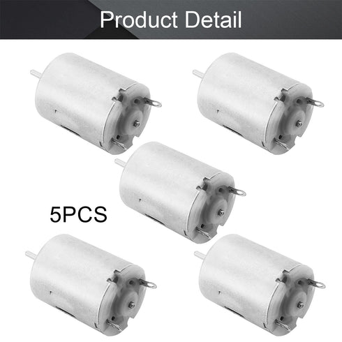 5Pcs 6V 11000RPM 0.35A Fielect DC Motor Micro Motor Electric Motor Round Shaft for RC Boat DIY Airplane Toys Model DIY