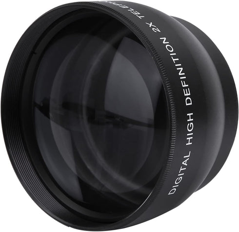 52mm Telephoto Lens - 52mm 2X Magnification HD Tele Converter for 52mm Mount Cameras