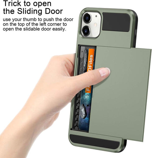 Vofolen Case for iPhone 11 - Wallet Card Holder with ID Slot, Anti-Scratch Dual Layer Hybrid TPU Bumper