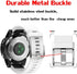 NotoCity Compatible Fenix 5S/6S/7S/8 43mm Watch Band - Quickfit Soft Silicone Replacement Strap (Silver Buckle - 2pcs)
