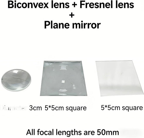 Generic Set 2.4 2.4 DIY Waist-Level Viewfinder Kit with Fresnel Lens, Portable Optical View Finder for Creative