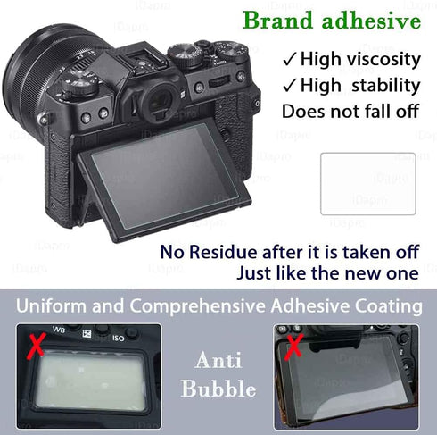 Screen Protector for Canon EOS 6D Mark II + 2+2 Pack PET Top Tempered Glass Protector with Easy Installation