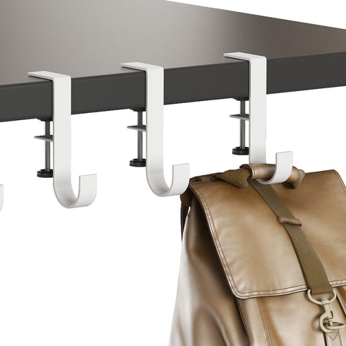 3 Pcs Desk Mount Bag Holder Hook/Clamp-On Backpack Hanger/Headphone Hook Holder/Headset Stand Hanger