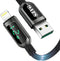 AICase iPhone Charger Cable - 6.4ft Nylon Braided Charging Syncing Cord with LED Display for iPhone 13/12/11/X