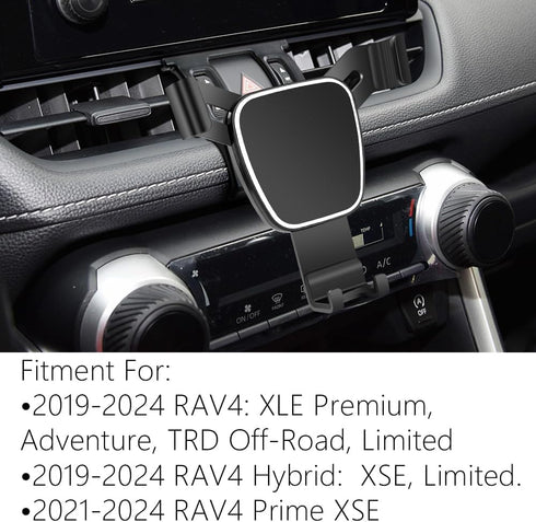 Car Phone Holder for Toyota RAV4 2019-2025, Hybrid XSE Limited, Prime XSE 2021-2025 - Auto Accessories Navigation