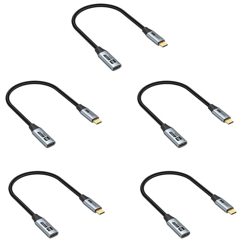 Small USB C Extension Cable 1FT Pack of 5, 10Gbps Short USBC