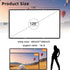WEDIOU 120 inch: 16:9 4K Outdoor Movie Projector Screen Wrinkle-Free and Foldable Projection Screens HD for Theater.